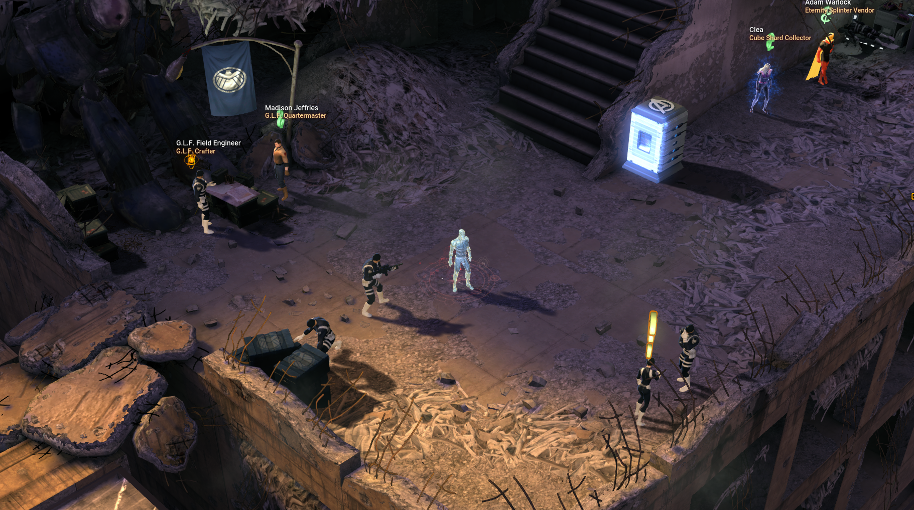 G.L.F. NPCs and vendors in Hammer Bay, Genosha